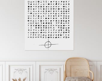 Zodiac Killer 340 Cipher – Unsolved Puzzle Letter Art Print | True Crime History Decor | Morbid Mystery Macabre Fine Art Wall Poster