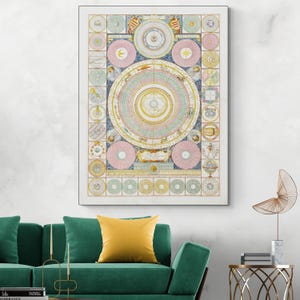 Kosmografische kaart Coronelli 17e eeuw – grafiek vroeg heelal, astronomische en astrologische ruimtegeschiedenis decor Fine Art Print