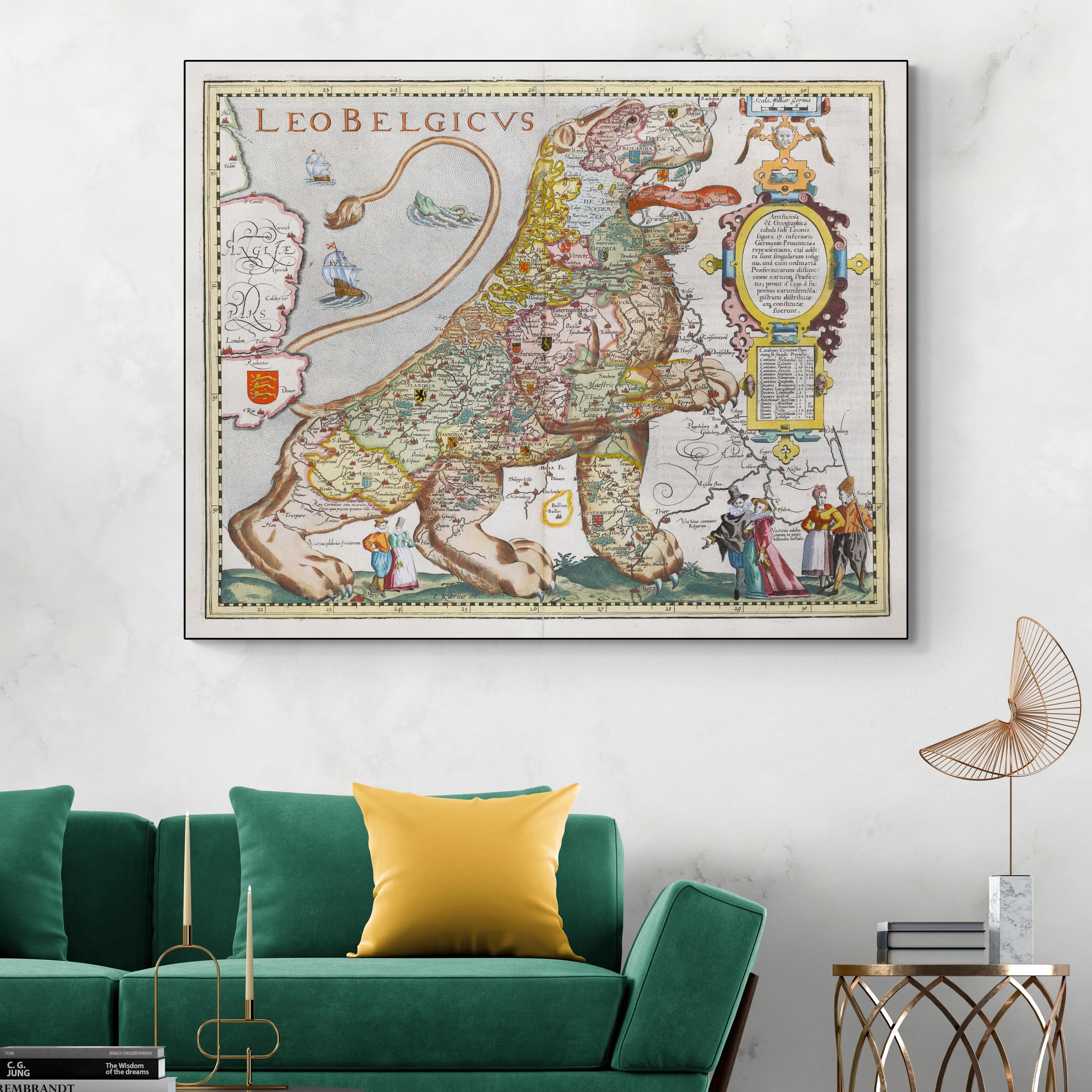 1617 Leo Belgicus Map – Allegorical Lion-shaped Cartography of ...