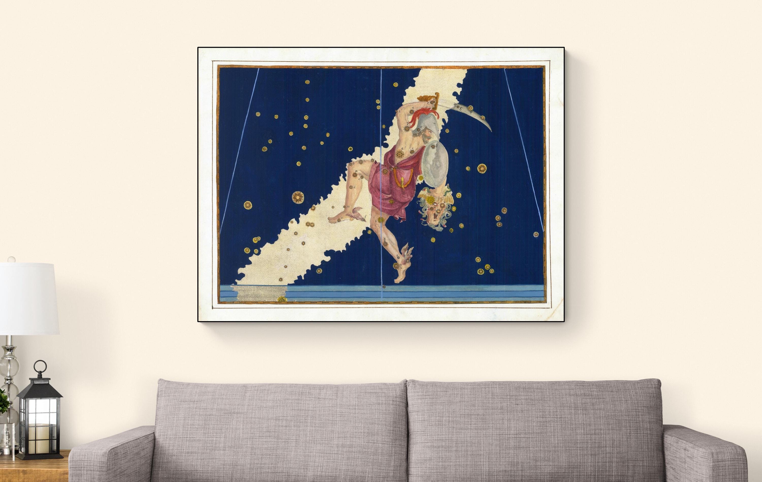 17th Century Perseus Zodiac Illustration Star Sign Constellation ...