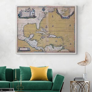 1673 Historical Map of British Colonies – Earliest Colonial America Cartography – North American History Wall Art Fine Art Print