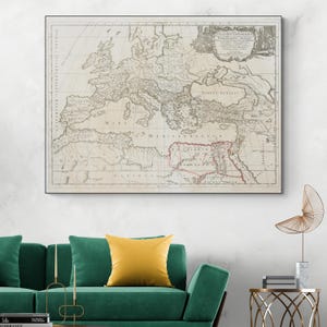 Carte de 1669 des patriarcats ecclésiastiques de la Penarchie et des diocèses classiques de la fin de l'Empire romain Catholicisme histoire Decor Impression artistique