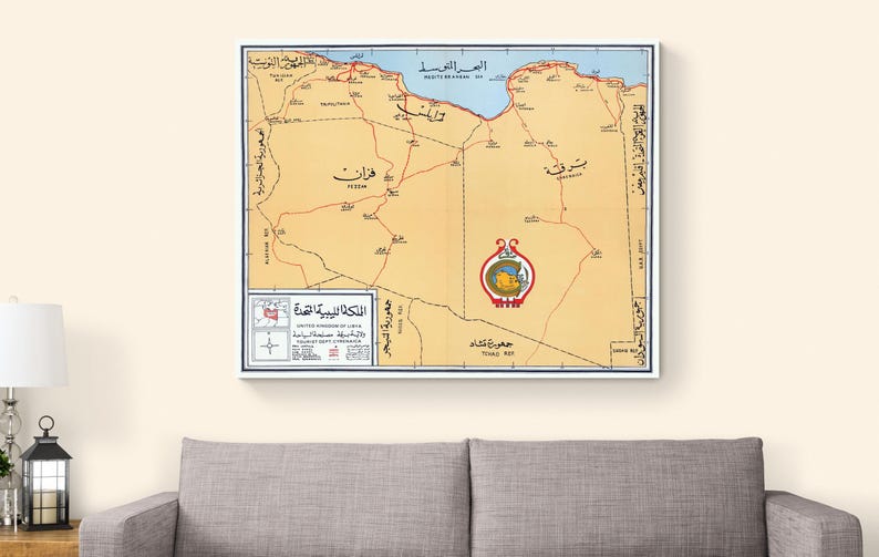 1960 Map of the United Kingdom of Libya – Post-independence North ...