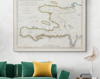 Karta över Haiti från 1814 efter den haitiska revolutionen – Historisk karibisk kartografi – Republikens tidiga gränser, städer och öarnas geografi