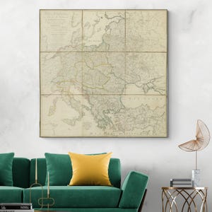 1816 Karte von Europa Europäische Kartographie Geschichte Dekor Fine Art Print