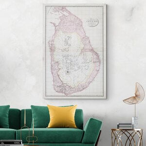 1805 Map of Sri Lanka – Historic Colonial-era British Ceylon ...