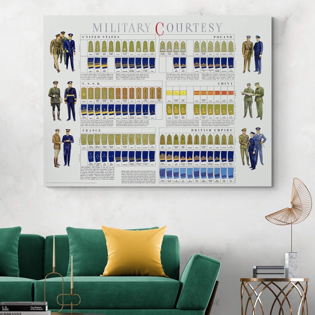 Uniform Chart Example WWII Allied Forces Uniform Chart – World War 2 Military Infographic Art ...