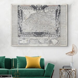 Kaart van het Heilige Roomse Rijk uit 1705 – Dynastieke cartografie van de Duitse natie – Europese geschiedenis Wall Art Fine Art Print
