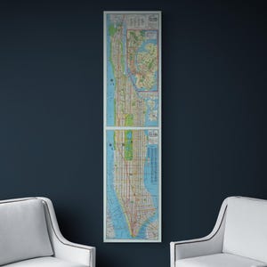 1920年 マンハッタン ニューヨーク市 地下鉄ガイドマップ NYC 公共交通機関 歴史 地図 装飾 美術印刷