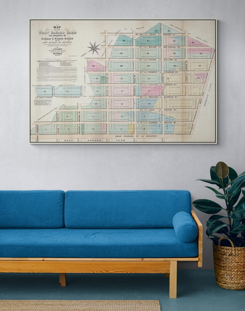1868 Map of Soho Manhattan – Historic New York City Cartography Showing ...