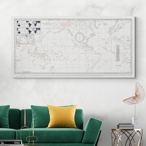 Mapa mundial de cartas celestes para navegação de emergência, astronomia, navegação, cartografia, história, decoração, impressão de belas artes