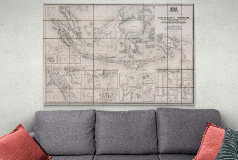 1842 Map of the Dutch East Indies – Colonial-era Map Showing Java ...
