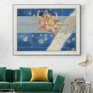 17th Century Zwillinge Sternzeichen Illustration Sternzeichen Konstellation Astrologie Dekor Fine Art Print