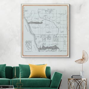 1912年 カリフォルニア州カールスバッドの地図 アメリカンランチョ 地図作成 歴史 装飾 美術印刷