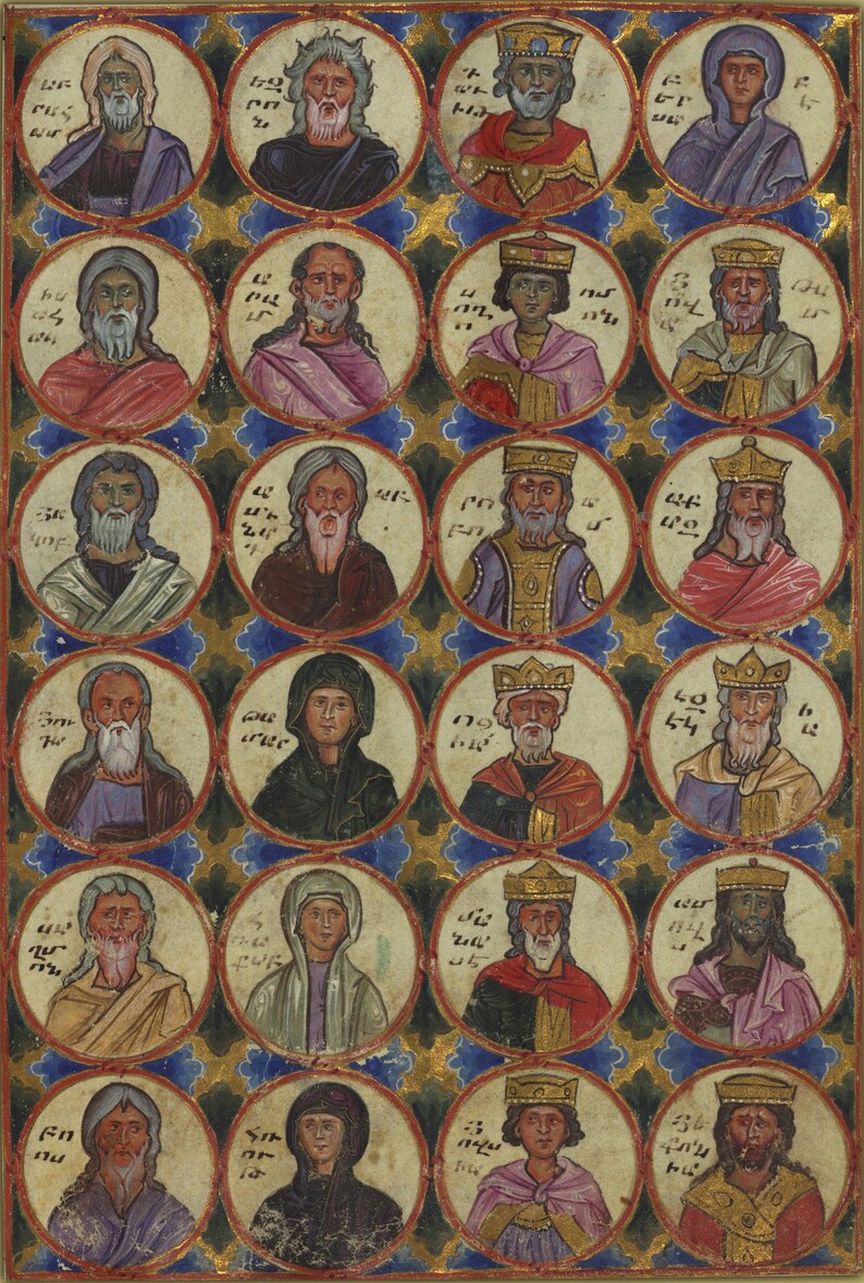 Genealogy Lineage Family Tree Chart of Prophet Jesus Christ Antique Christianity Religious ...