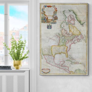 1710 John Senex Map of North America Colonial British American Cartography History Decor Fine Art Print