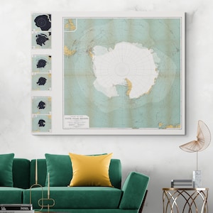 1905 Chart of the South Pole – Early Antarctica Map Showing Expeditions, Exploration Routes, Inset Maps & Unknown Regions