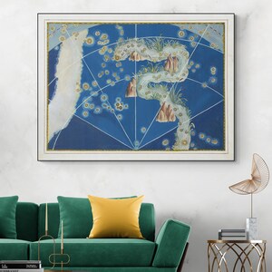 17th Century Eridanus Sternzeichen Illustration Sternzeichen Konstellation Astrologie Dekor Fine Art Print