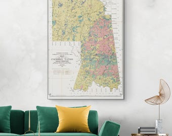 1900 Map of Cherokee Nation, Indian Territory – Native American Tribal Lands, Historic Boundaries, Indigenous History & Cartography