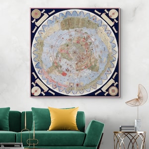 1587 Urbano Monte World Map – Early Modern Cartography with Polar Projection Showing Renaissance Geographic Knowledge & Global Exploration