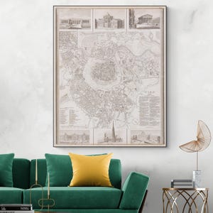 1844 Map of Vienna Austria – Historic Cartography – Urban Layout, Imperial Architecture, and Political Boundaries in Mid-19th Century Europe