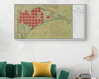 Mapa de Fort Liberté Haití de 1799: Mapa histórico de fortificaciones caribeñas que muestra el puerto de la época colonial, las defensas militares y la influencia francesa.