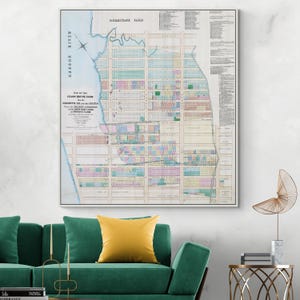 1873 John Bute Holmes NYC Map – Chelsea & Hell’s Kitchen – 27th to 42nd St – Hudson River to 8th Ave – Hudson Yards Historical Estate Survey