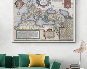 1603 Map of the Roman Empire by Ortelius – Historical Cartography Depicting Classical World Geography, Provinces & Ancient Roman Borders