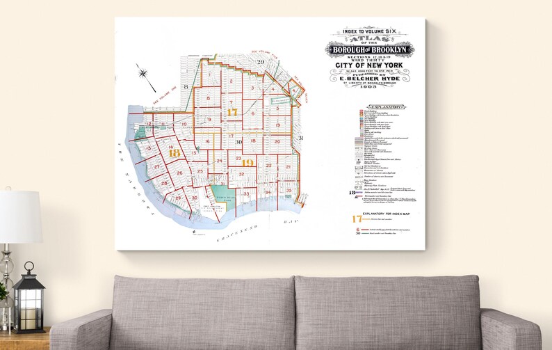 Bay Ridge Map 1905 Map of Fort Hamilton, Bay Ridge & Dyker Heights in Brooklyn, New ...