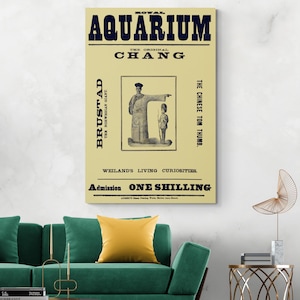 Chang the Chinese Giant – 19th Century Circus Performer Poster | Zhan Shichai Freak Show Art Print | Vintage Sideshow History Wall Decor