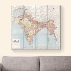1915 Map of India – Historic British Raj Cartography Depicting ...