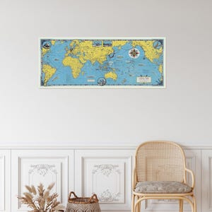 1942 Total World War 2 Map Allies and Axis Powers Geography Vintage WW2 ...