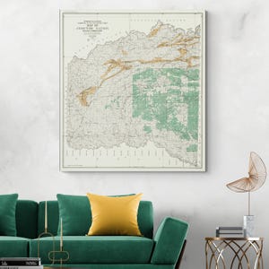 1904 Karte von Choktaw Nation Indianer-Territorium Geschichte der Ureinwohner Amerikas Fine Art Print