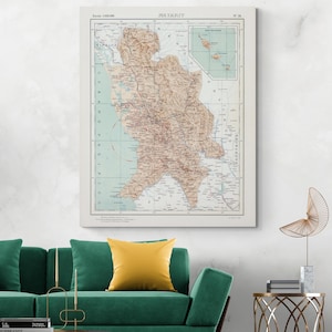 1922 Kaart van Nayarit Mexico Centraal-Amerikaanse geografie Mexicaanse cartografie geschiedenis decor Fine Art Print