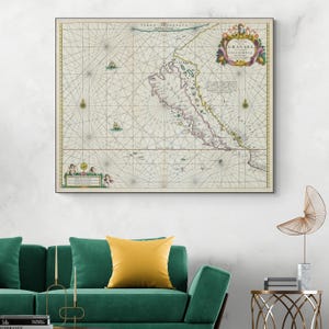 Johannes Van Loon Seekarte von Kalifornien als eine Insel berühmten kartographischen Fehler Kartographie Geschichte Fine Art Print