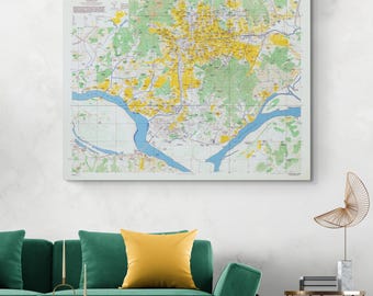Mappa di Seul, Corea del 1946 – Cartografia coreana del dopoguerra che raffigura strade, quartieri e sviluppo urbano nella prima età moderna di Seul