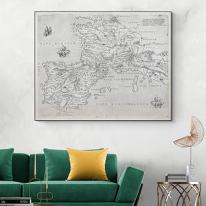 1554 Antonio Lafreri Mappa della Francia e della Penisola Iberica Scuola Lafreri Cartografia Storia Decorazione Stampa Artistica