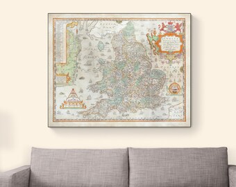 1579年 クリストファー・サクストンのイングランドとウェールズの地図