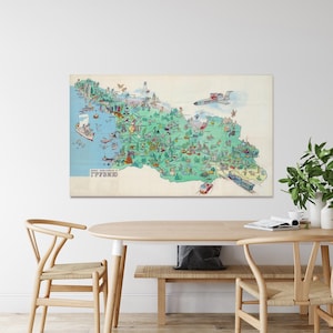 ジョージア共和国の絵地図 ソビエト東側諸国 ジョージア カルトヴェリアの歴史 地図作成 装飾 美術印刷