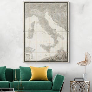 Mappa dell'Italia del 1802 - Mappa europea dell'era napoleonica dell'inizio del XIX secolo che mostra confini regionali, città, regni e divisioni politiche