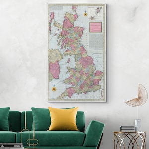 1719 Herman Moll Map of England and Wales – Early 18th Century British Map Detailing Counties, Roads, Cities, Rivers & Regional Borders
