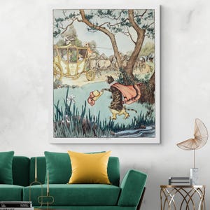 19th Century Puss in Boots Illustration – Le Chat Botté Fairy Tale Art | Vintage Storybook History Decor | Fine Art Print for Kids&#39; Room