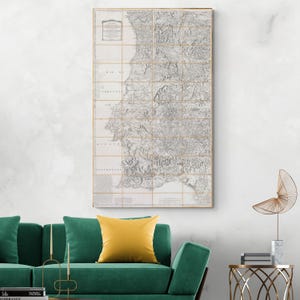 1778 Tomás López Militär Karte von Portugal Europäische Kartographie Geschichte portugiesisch Dekoration Fine Art Print