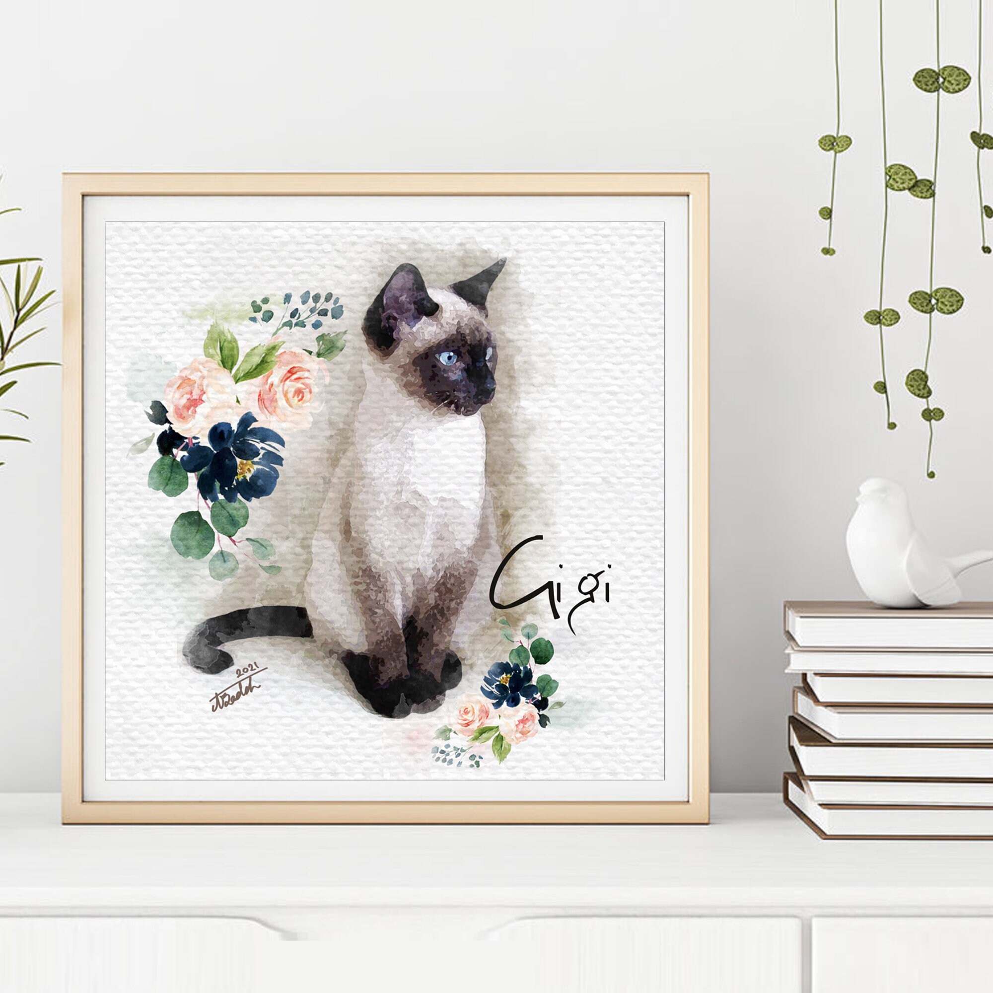 Digital Custom Pet Portrait Painting Etsy