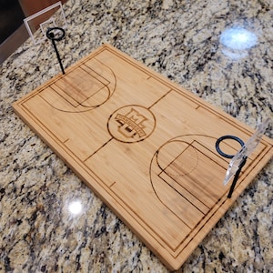 Basketball Court Charcuterie Board with Backboards