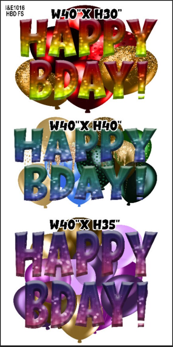 HAPPY BIRTHDAY FLARES yard cards multiple colors | Etsy