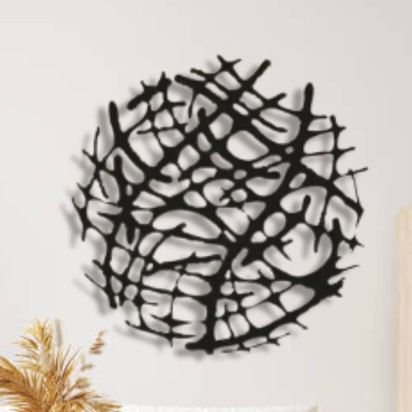 cirkelvormige metalen stormbord kunst aan de muur, metalen schetsbord voor muur, geometrisch metalen wandbord, minimalistische ronde metalen wandophanging,