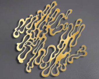 golden metal irregular wall sculpture,unique wall decor,abstract wall art,round golden metal wall hanging,contemporary golden wall sculpture