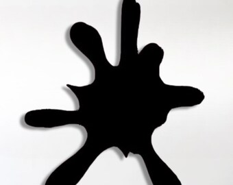 splash black metal wall art,black abstract metal wall decor,geometric abstract wall sign,abstract metal wall sculpture,minimalist wall sign