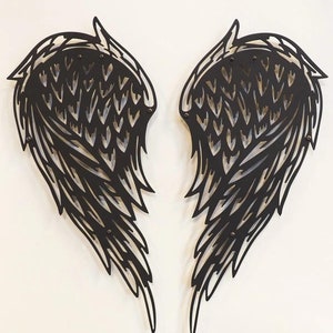 Large Angel Wings Metal Wall Art, Large Angel Wings wall hanging, Angel Wings Metal Wall Decor,Grief mourning home decor,memorial day deco